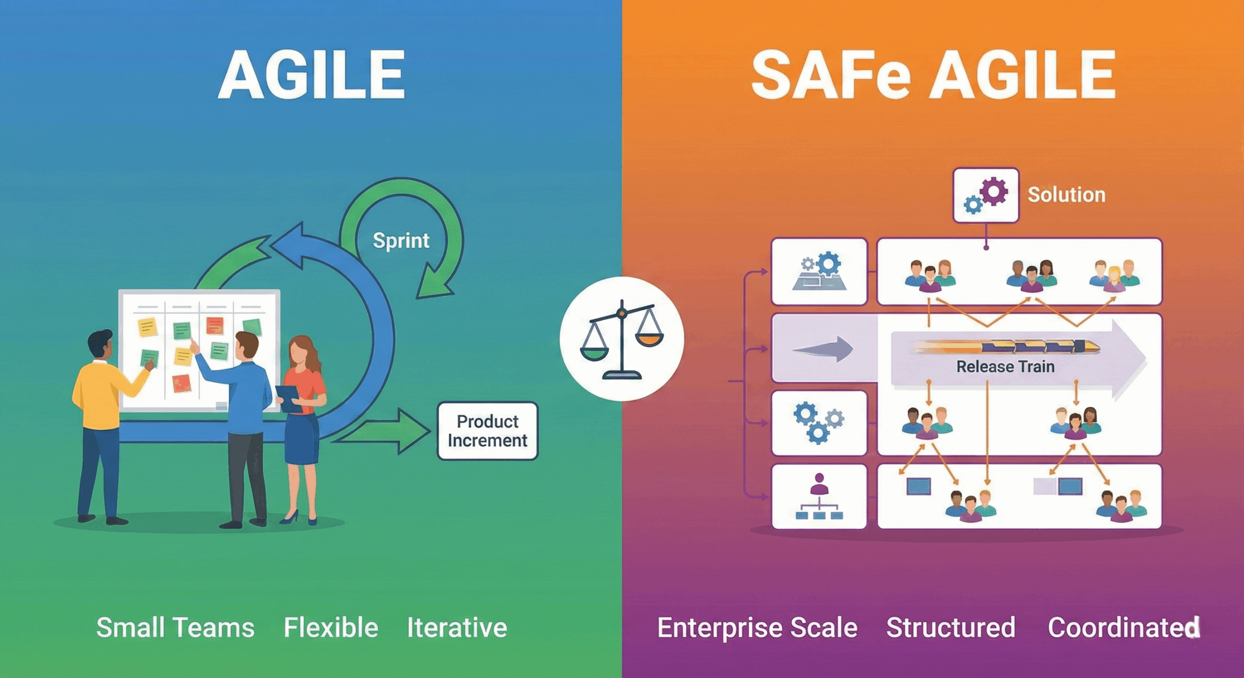 SAFe vs Agile Differentiation Between The Scaled Agile and The Agile
